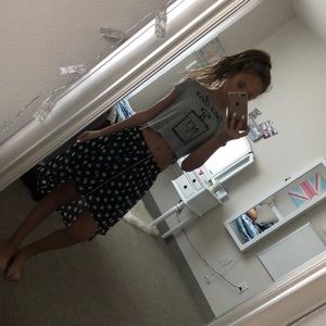 Black and white Polkadot skirt
